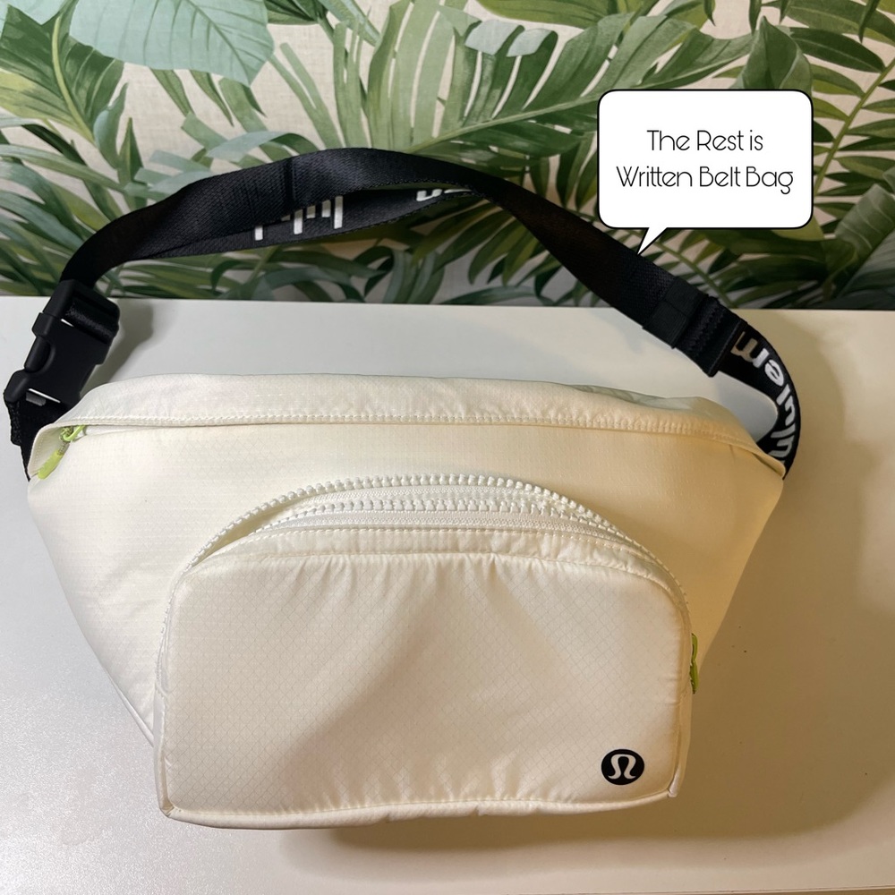Rest is Written Belt Bag- 3L, White  
9/10 condition